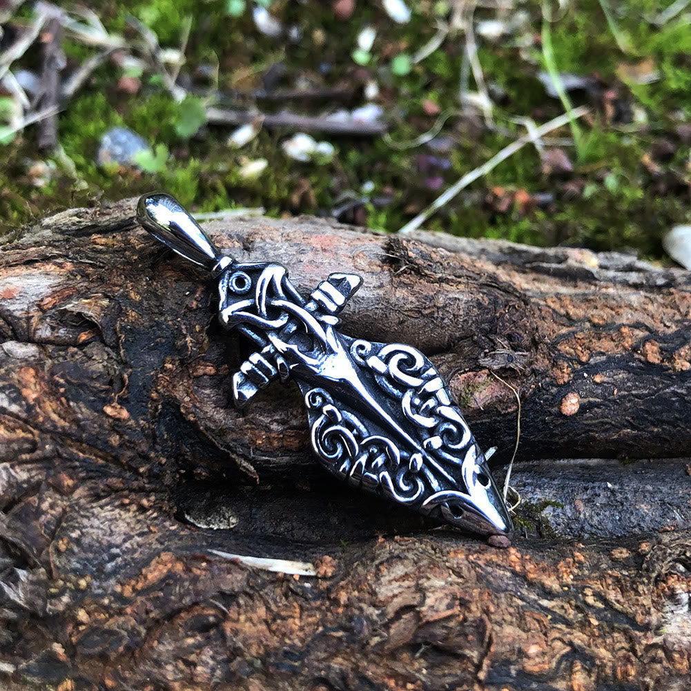 WorldNorse Odin Raven Spear Gungnir Halskette