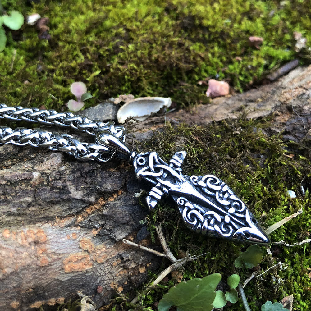 WorldNorse Odin Raven Spear Gungnir Halskette