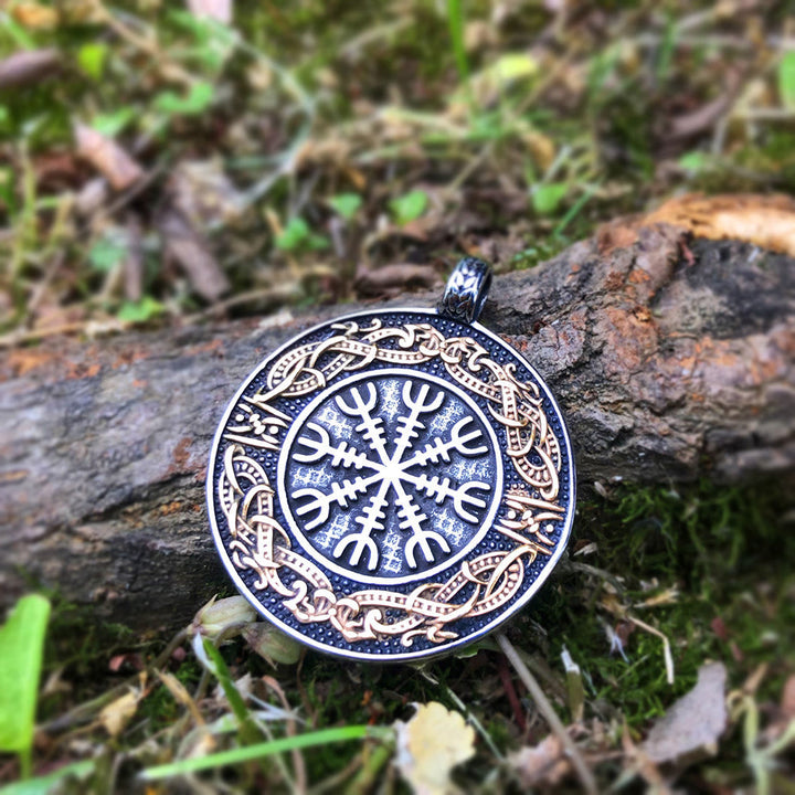 WorldNordischer Helm der Ehrfurcht -Anhänger-Halskette