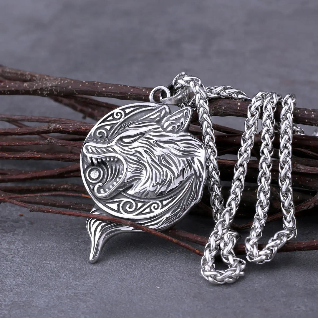 WorldNorse – Halskette mit heulender Wolf
