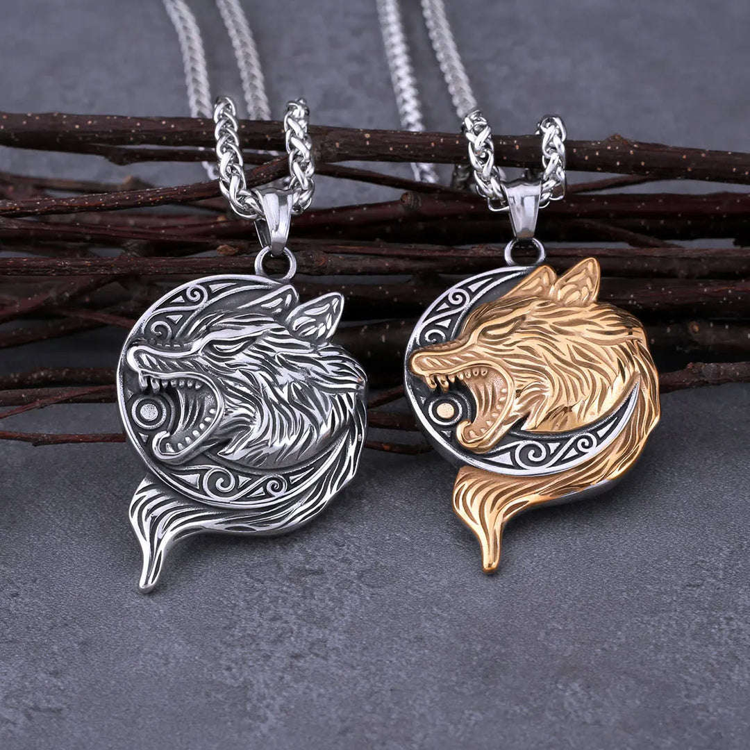 WorldNorse – Halskette mit heulender Wolf