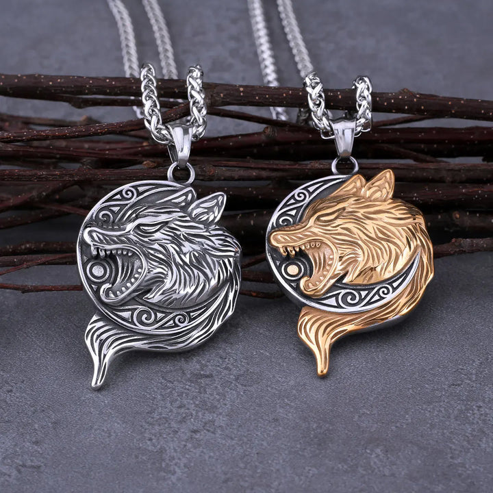 WorldNorse – Halskette mit heulender Wolf