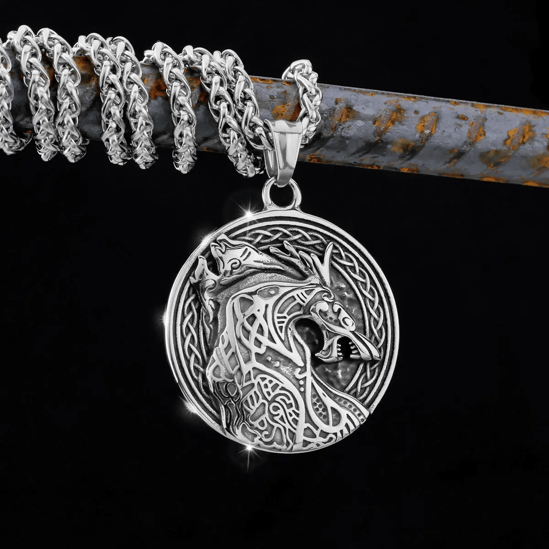 WorldNorse Nordischer Drache, Wikinger-Halskette aus Edelstahl