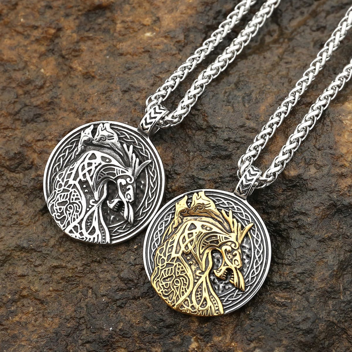 WorldNorse Nordischer Drache, Wikinger-Halskette aus Edelstahl