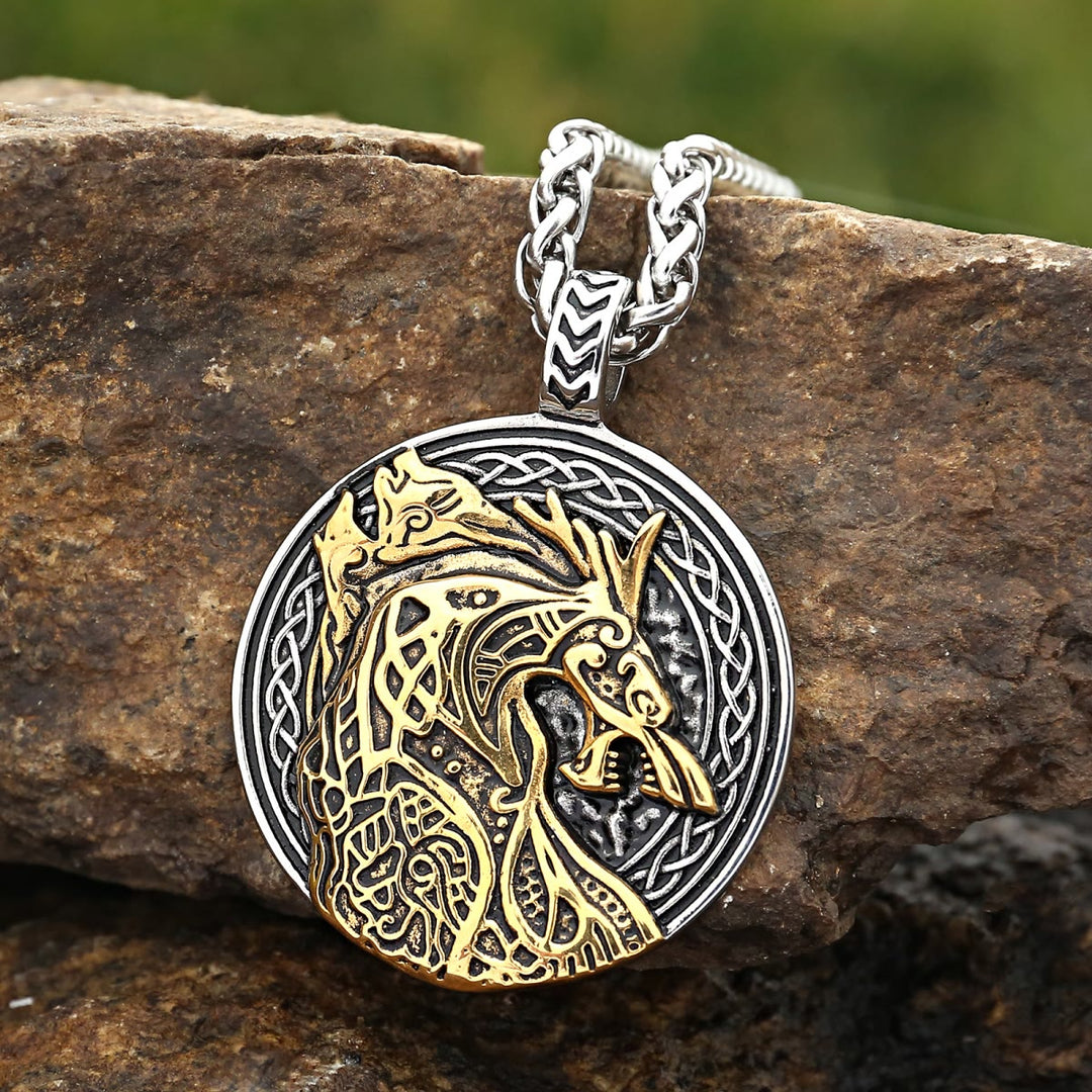 WorldNorse Nordischer Drache, Wikinger-Halskette aus Edelstahl
