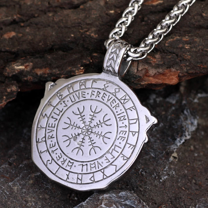 WorldNorse Schild Schwert Rune Waffen Halskette