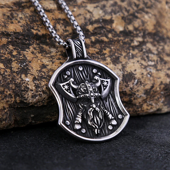 WorldNorse Odin Warrior Axe Shield Halskette