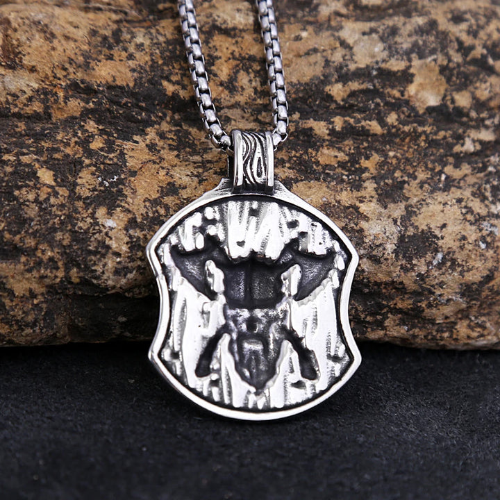 WorldNorse Odin Warrior Axe Shield Halskette