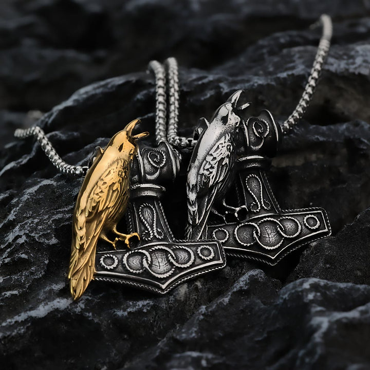 WorldNorse Raven mit Anhänger „Thors Hammer“