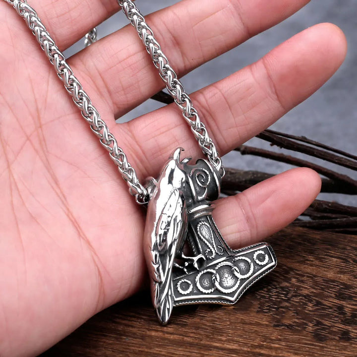 WorldNorse Raven mit Anhänger „Thors Hammer“