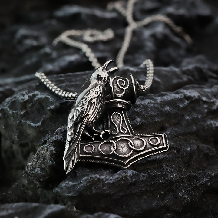 WorldNorse Raven mit Anhänger „Thors Hammer“