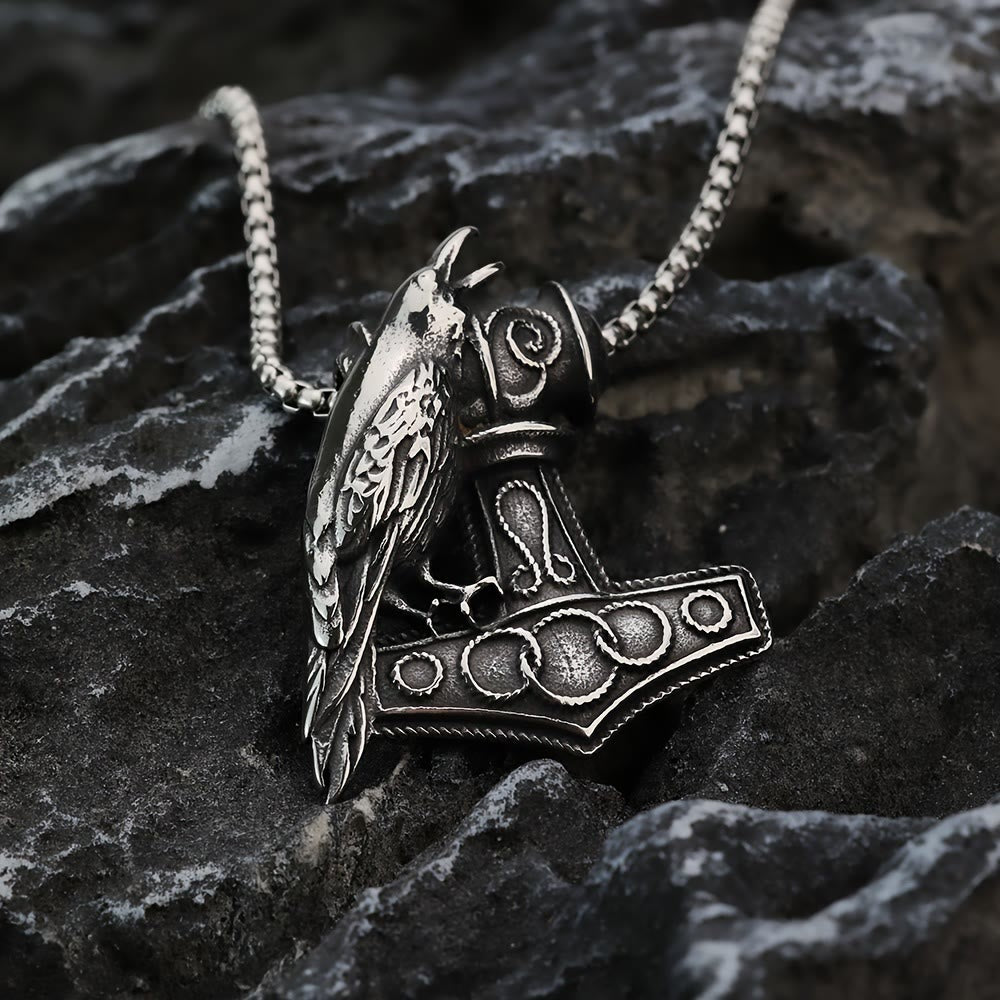 WorldNorse Raven mit Anhänger „Thors Hammer“