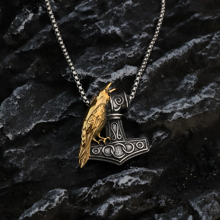 WorldNorse Raven mit Anhänger „Thors Hammer“