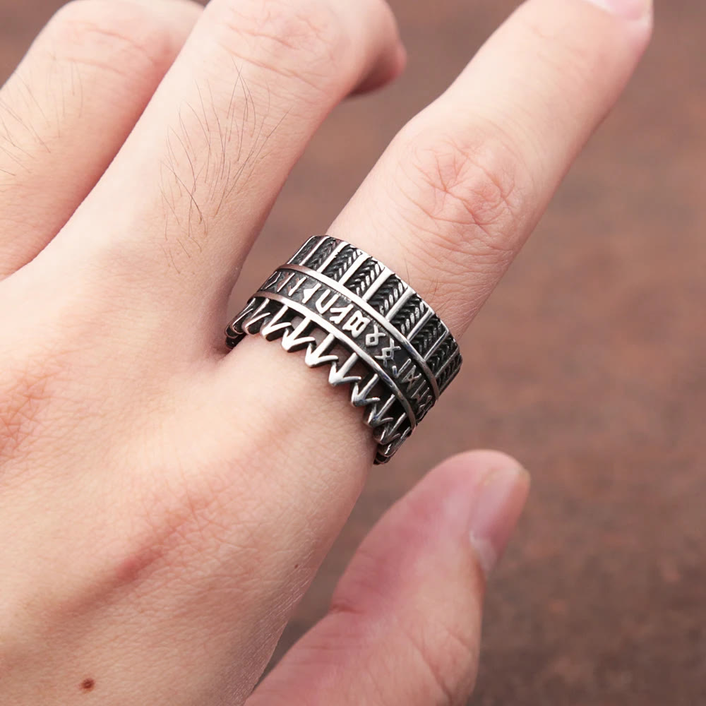 WorldNorse Nordischer Wikinger-Runenpfeilring