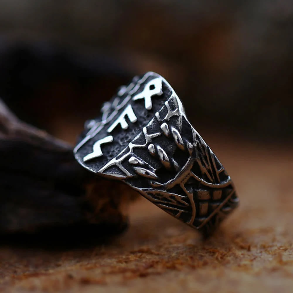 WorldNorse Handgefertigter Odin-Runenring
