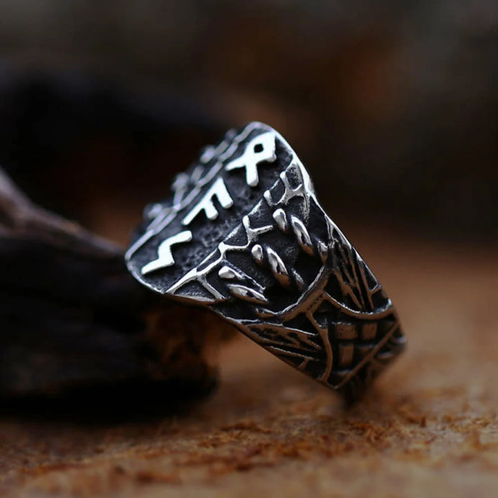 WorldNorse Handgefertigter Odin-Runenring