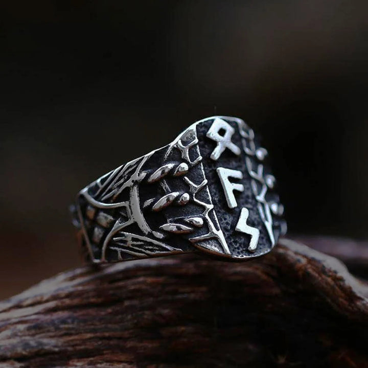 WorldNorse Handgefertigter Odin-Runenring