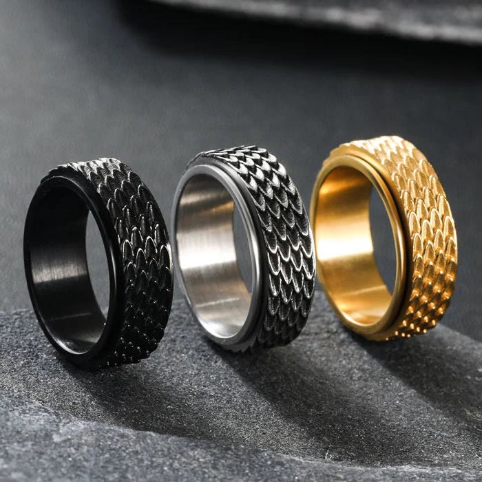WorldNorse Retro-Angstring mit Drachenschuppen-Spinner