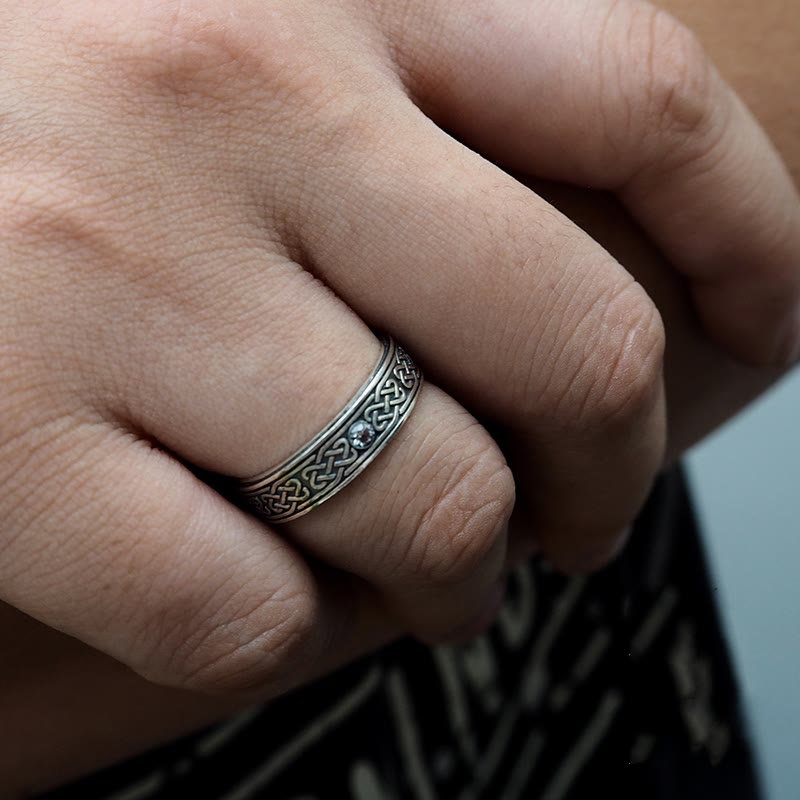WorldNorse handgefertigtes 925er Silber Keltischer Knoten Ring - image 1