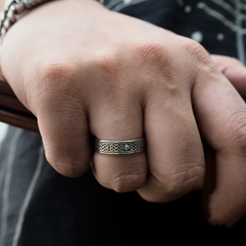 WorldNorse 925 Sterling Silber Keltischer Knoten Ring