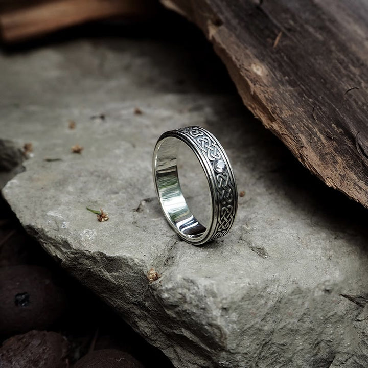 WorldNorse handgefertigtes 925er Silber Keltischer Knoten Ring - 72mm - NEIN DANKE - image 0
