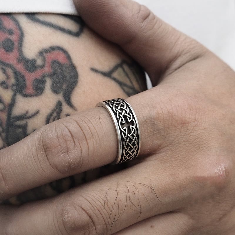 WorldNorse 925 Sterling Silber Keltischer Kreuzring