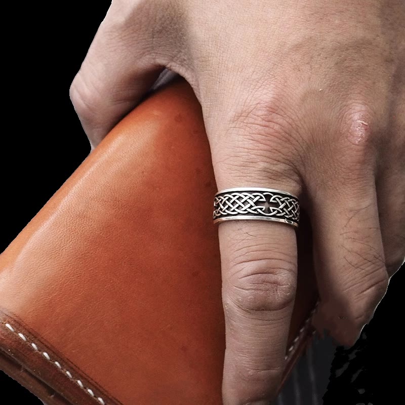 WorldNorse 925 Sterling Silber Keltischer Kreuzring - image 1