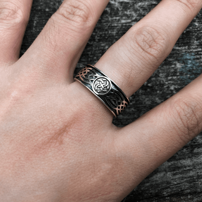 WorldNorse handgefertigtes 925er Silber Keltischer Amulettring - image 1