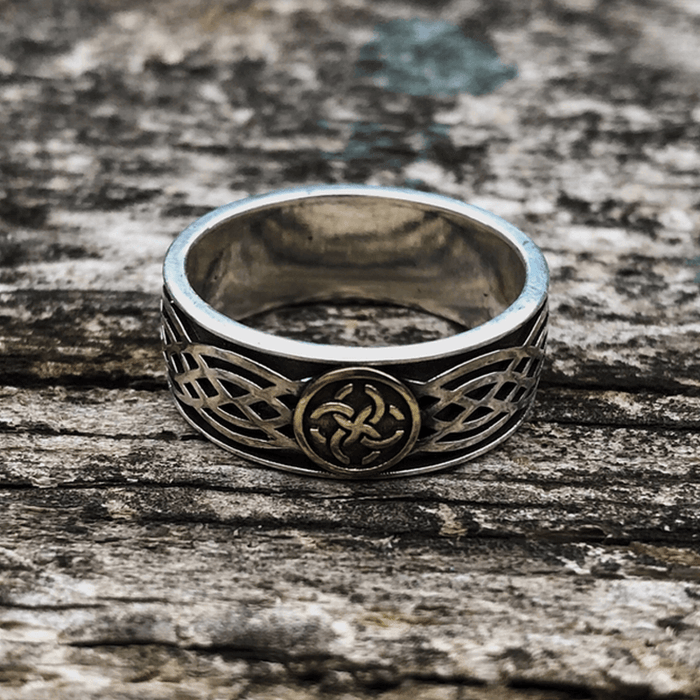 WorldNorse handgefertigtes 925er Silber Keltischer Amulettring - 72mm - NEIN DANKE - image 0
