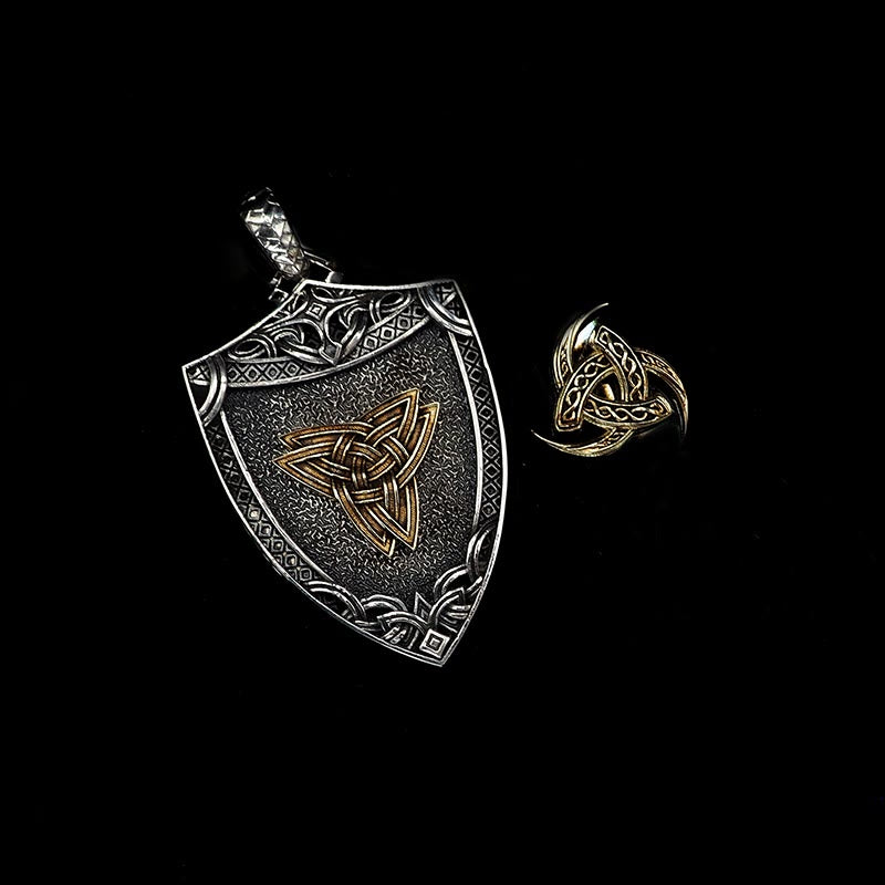 WorldNorse 925 Sterling Silber auswechselbare Magnetverschluss-Schildhalskette