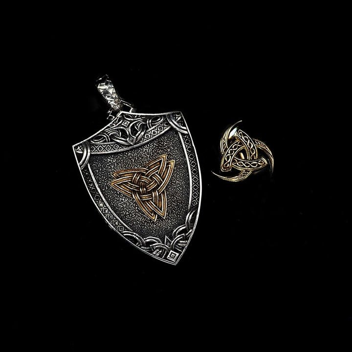 WorldNorse 925 Sterling Silber auswechselbare Magnetverschluss-Schildhalskette