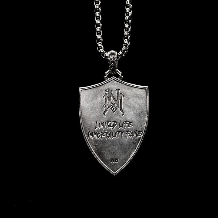 WorldNorse 925 Sterling Silber auswechselbare Magnetverschluss-Schildhalskette