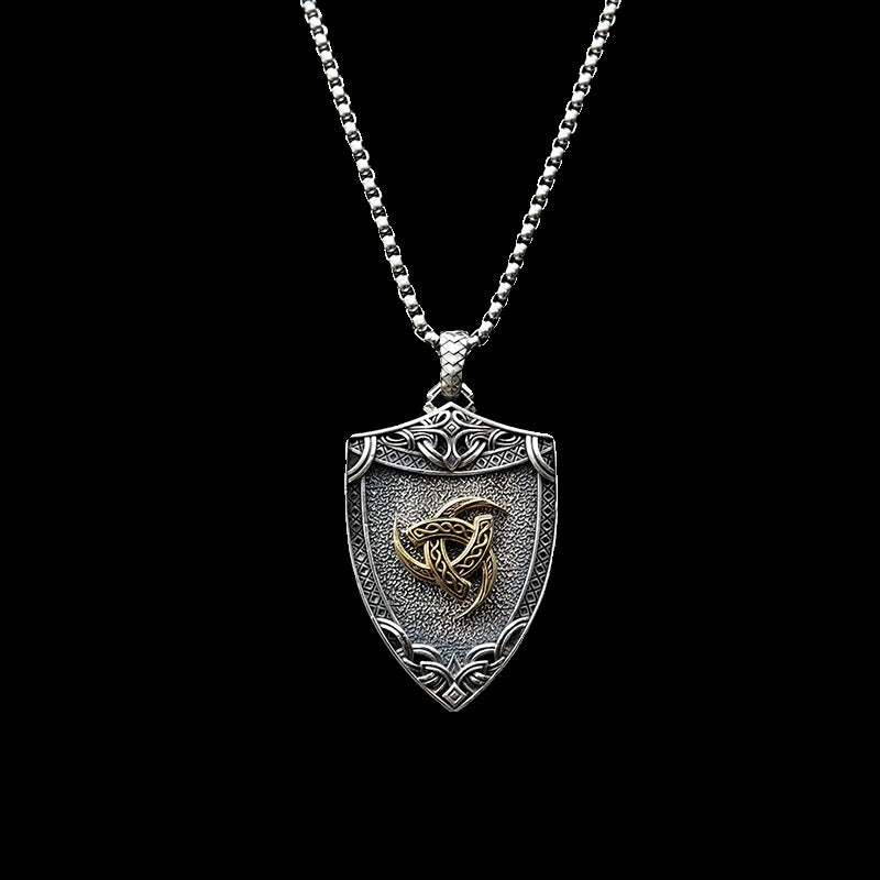 WorldNorse 925 Sterling Silber auswechselbare Magnetverschluss-Schildhalskette