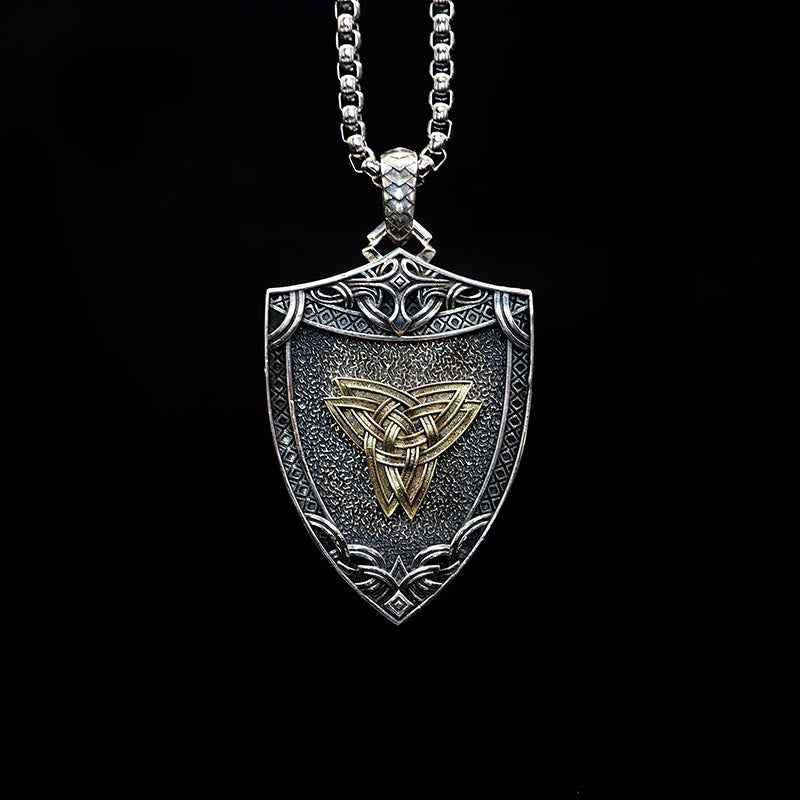 WorldNorse 925 Sterling Silber auswechselbare Magnetverschluss-Schildhalskette