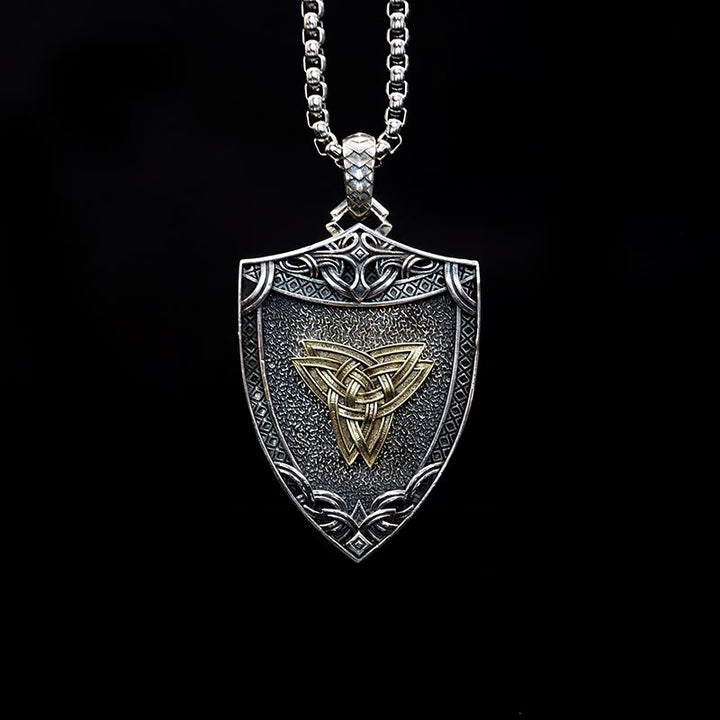 WorldNorse 925 Sterling Silber auswechselbare Magnetverschluss-Schildhalskette