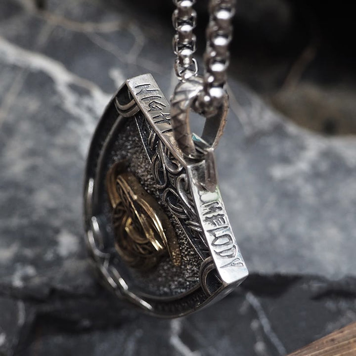 WorldNorse 925 Sterling Silber auswechselbare Magnetverschluss-Schildhalskette