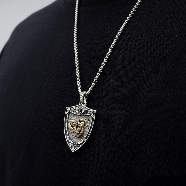 WorldNorse 925 Sterling Silber auswechselbare Magnetverschluss-Schildhalskette