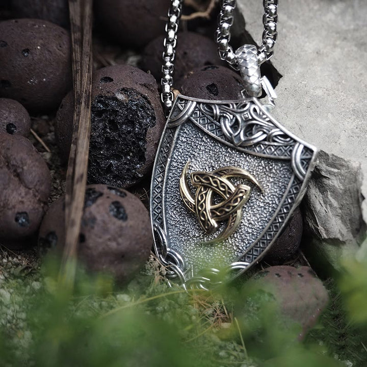 WorldNorse 925 Sterling Silber auswechselbare Magnetverschluss-Schildhalskette