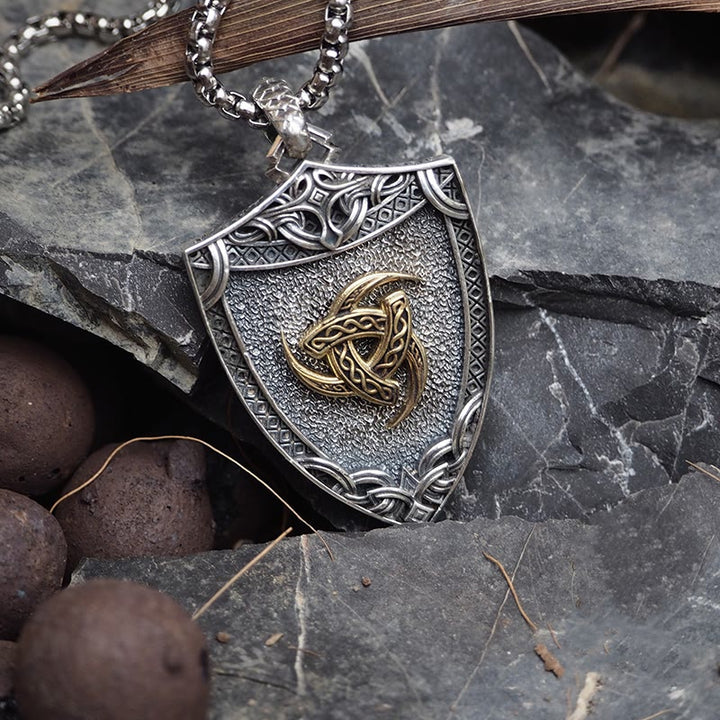 WorldNorse 925 Sterling Silber auswechselbare Magnetverschluss-Schildhalskette