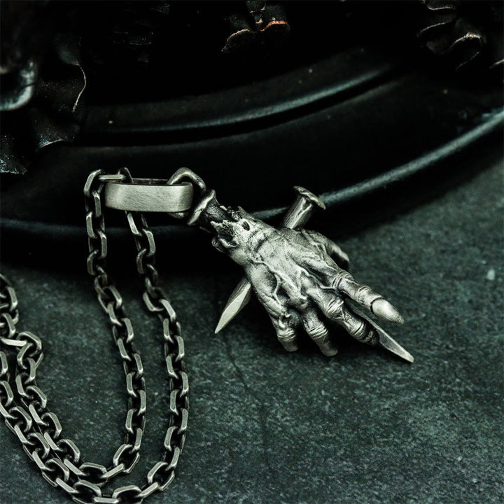 WorldNorse Gothic Teufelshand Kreuz Halskette