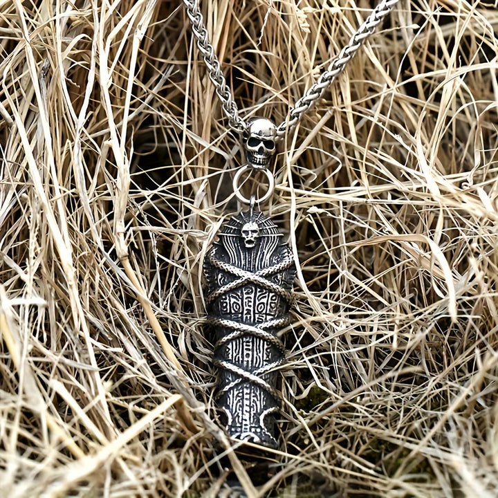 WorldNorse Mumienschädel Pharao Sarg Halskette