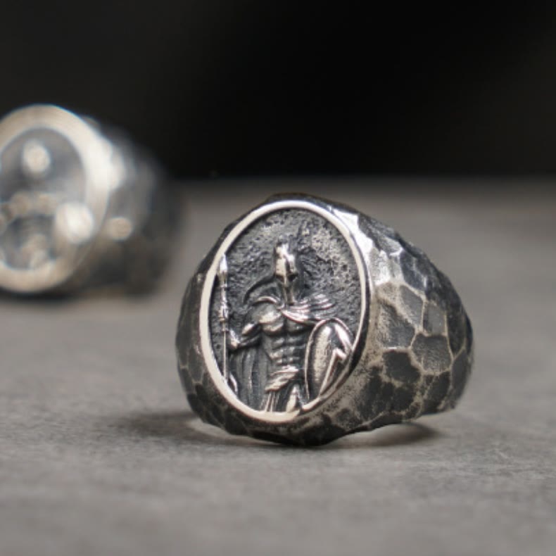 WorldNorse 925 Sterling Silber Spartanischer Krieger Ring