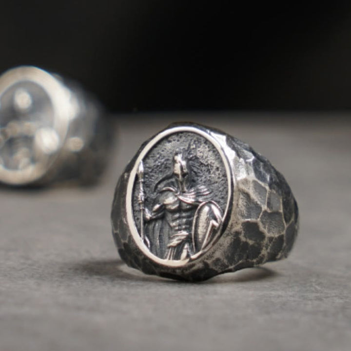 WorldNorse 925 Sterling Silber Spartanischer Krieger Ring