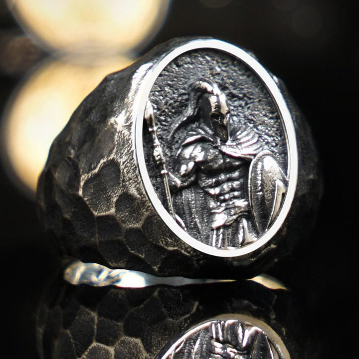 WorldNorse 925 Sterling Silber Spartanischer Krieger Ring