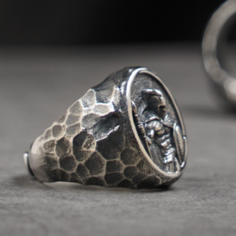 WorldNorse 925 Sterling Silber Spartanischer Krieger Ring