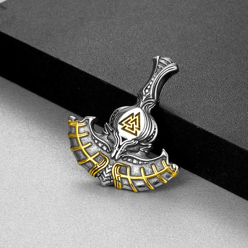 WorldNorse Thor Axt mit Valknut Halskette