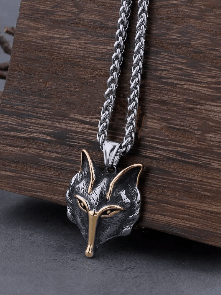 WorldNorse Wolf -Halskette aus Titanstahl