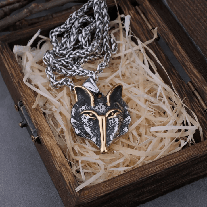 WorldNorse Wolf -Halskette aus Titanstahl