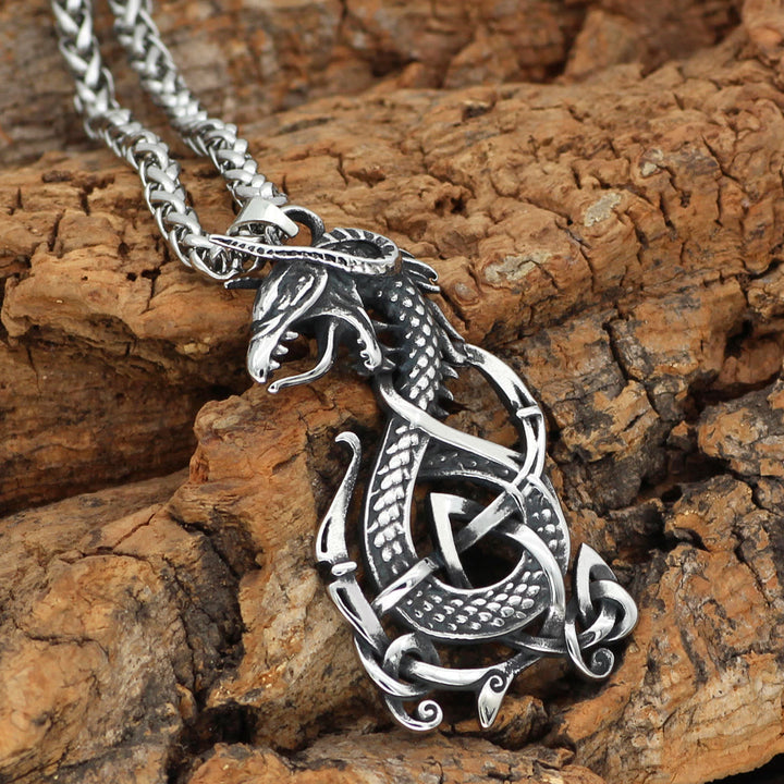WorldNordische Wikinger-Halskette mit Wyvern-Drache