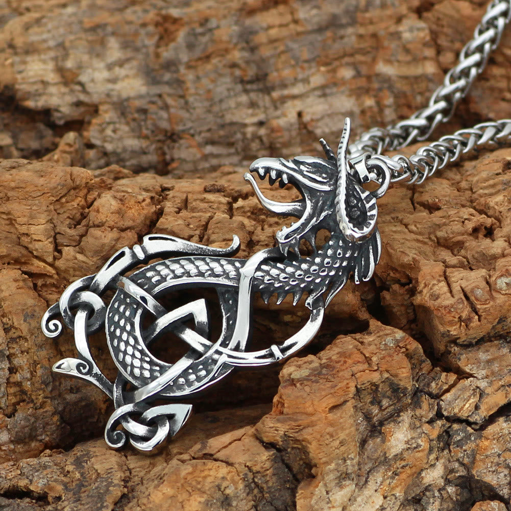 WorldNordische Wikinger-Halskette mit Wyvern-Drache